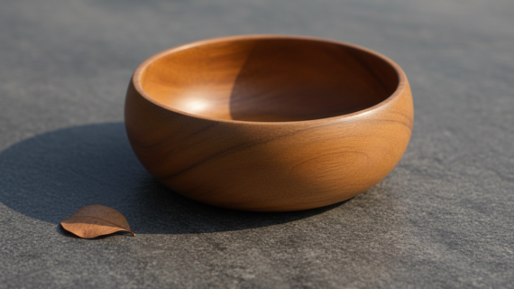 Round Teak Bowl